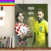 Croatia Vs Brazil Quarterfinal FIFA World Cup Qatar 2022 Home Decor Poster Canvas