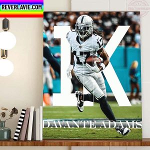 Davante Adams 1000 Yard Season Home Decor Poster Canvas