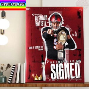 Deshaun Batiste Signed Troy Trojans Football Home Decor Poster Canvas