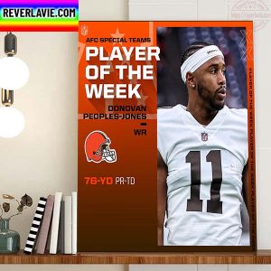 Donovan Peoples Jones AFC Special Teams Player Of The Week Home Decor Poster Canvas