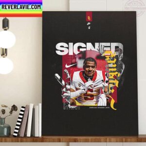 Dorian Singer Signed USC Trojans Football Home Decor Poster Canvas