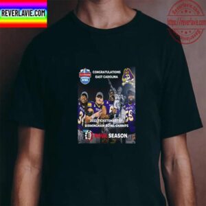 East Carolina Pirates Football 2022 TicketSmarter Birmingham Bowl Champions Unisex T-Shirt