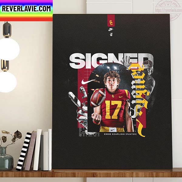 Eddie Czaplicki Signed USC Trojans Football Home Decor Poster Canvas Eddie Czaplicki Signed USC Trojans Football Home Decor Poster Canvas