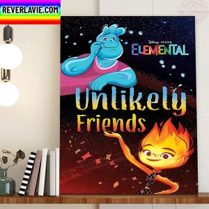 Elemental Of Disney And Pixar Unlikely Friends Home Decor Poster Canvas