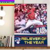 Emmanuel Clase Is 2022 American League Reliever Of The Year Home Decor Poster Canvas