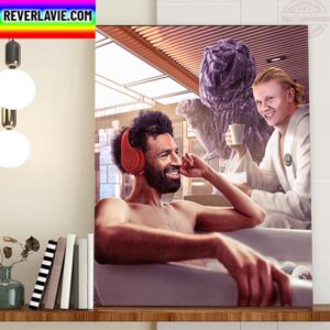 Erling Haaland And Mohamed Salah Winter Break Ends Home Decor Poster Canvas
