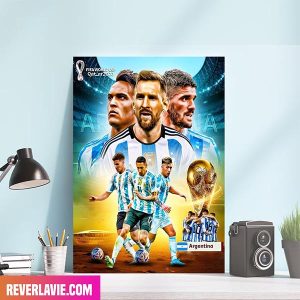 FIFA World Cup 2022 Argentina Team Congratulations Home Decorations Canvas-Poster