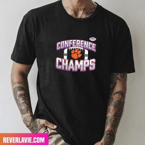 Fanatics Branded Black Clemson Tigers 2022 ACC Football Conference Champions Icon Bold Style T-Shirt