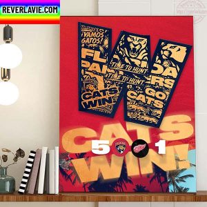 Florida Panthers Time To Hunt Cats Win Go Cats Home Decor Poster Canvas