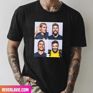 France Have Won Nine FIFA World Cup 2022 Games Antoine Griezmann x Oliver Giroud x Raphael Varane x Hugo Lloris Style T-Shirt