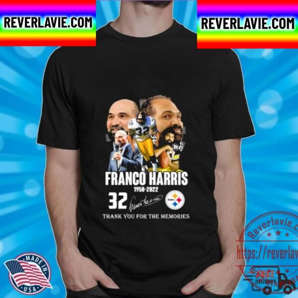 Franco Harris 1950-2022 Thank You For The Memories Signatures Unisex T-Shirt