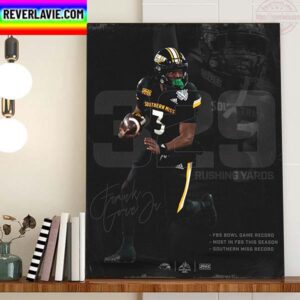 Frank Gore Jr 329 Rushing Yards Historic Performance With Southern Miss Football Home Decor Poster Canvas
