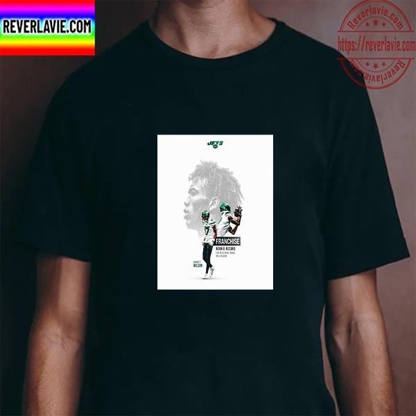 Garrett Wilson Franchise Rookie Record For REC YDS New York Jets NFL Unisex T-Shirt Garrett Wilson Franchise Rookie Record For REC YDS New York Jets NFL Unisex T-Shirt