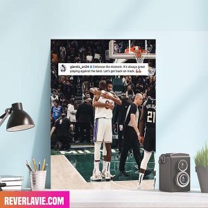 Giannis Antetokounmpo x LeBron James Lakers v Bucks NBA Poster