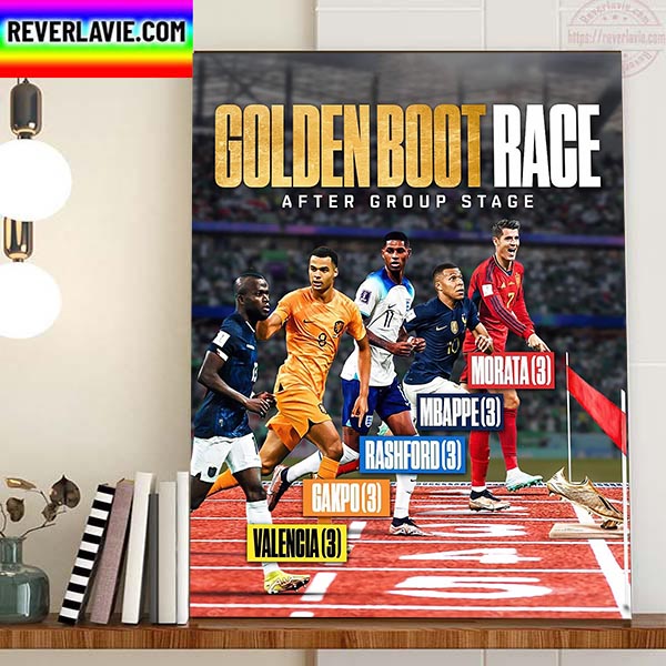 Golden Boot Race After Group Stage FIFA World Cup 2022 Home Decor Poster Canvas Golden Boot Race After Group Stage FIFA World Cup 2022 Home Decor Poster Canvas