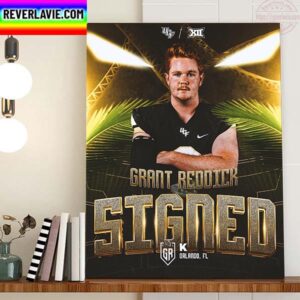 Grant Reddick Signed UCF Knights Football Home Decor Poster Canvas
