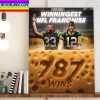 Green Bay Packers Most All Time Wins In NFL History Home Decor Poster Canvas