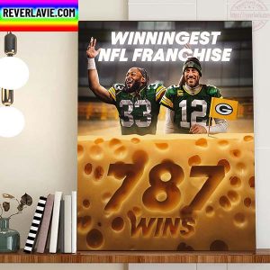 Green Bay Packers 787 Wins NFL All Time Winningest Franchise Home Decor Poster Canvas