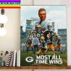 Green Bay Packers 787 Wins NFL All Time Winningest Franchise Home Decor Poster Canvas