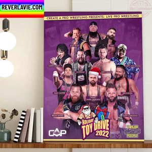 Holiday Toy Drive 2022 The Major Wrestling Figure Podcast Home Decor Poster Canvas