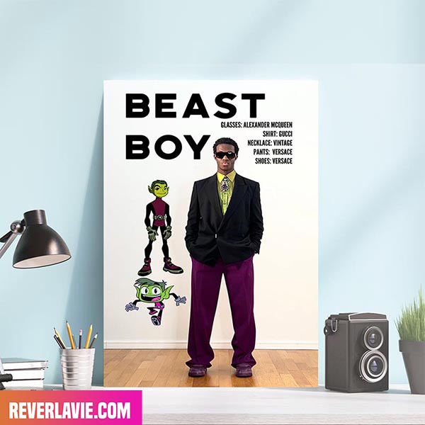 If The Teen Titans Wore High Fashion as Beast Boy Home Decor Canvas If The Teen Titans Wore High Fashion as Beast Boy Home Decor Canvas