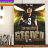 JaMaric Morris Signed UCF Knights Football Home Decor Poster Canvas