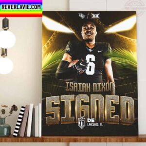 Isaiah Nixon Signed UCF Knights Football Home Decor Poster Canvas