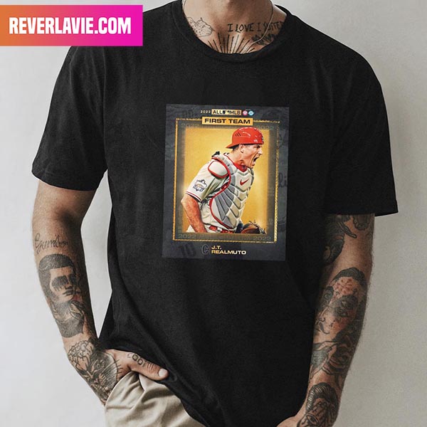 J T Realmuto Philadelphia Phillies All MLB First Team Catcher Style T-Shirt J T Realmuto Philadelphia Phillies All MLB First Team Catcher Style T-Shirt