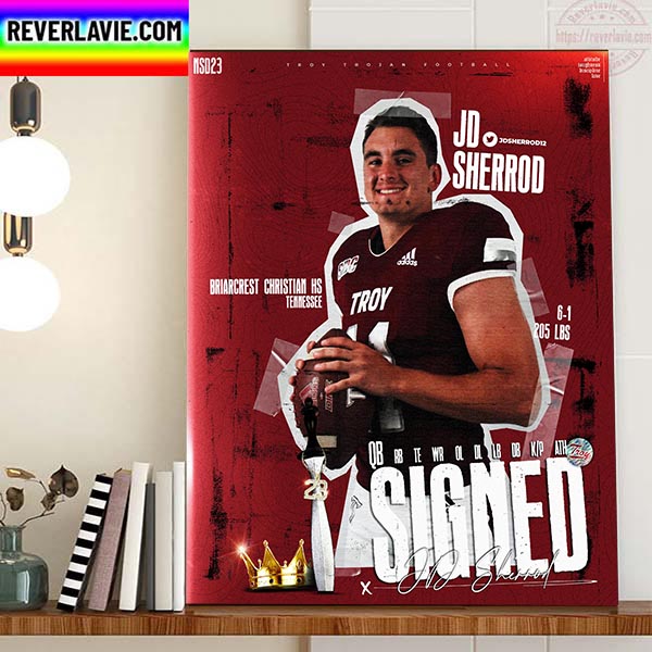 JD Sherrod Signed Troy Trojans Football Home Decor Poster Canvas JD Sherrod Signed Troy Trojans Football Home Decor Poster Canvas