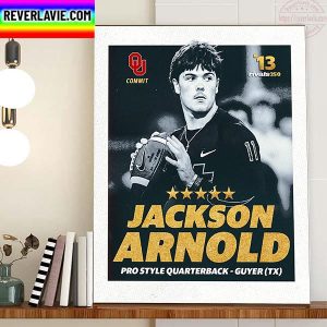 Jackson Arnold Oklahoma QB Commit And New 5 Star Home Decor Poster Canvas