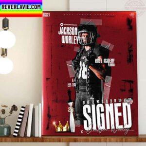 Jackson Worley Signed Troy Trojans Football Home Decor Poster Canvas