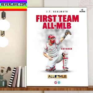 Jacob Realmuto 2022 All MLB First Team Catcher Philadelphia Phillies Home Decor Poster Canvas
