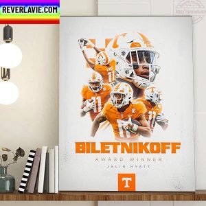 Jalin Hyatt Is The 2022 Biletnikoff Award Winner Home Decor Poster Canvas