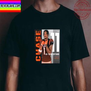 Jamarr Chase 40+ YD Receptions Cincinnati Bengals NFL Unisex T-Shirt