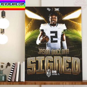 Jason Duclona Signed UCF Knights Football Home Decor Poster Canvas