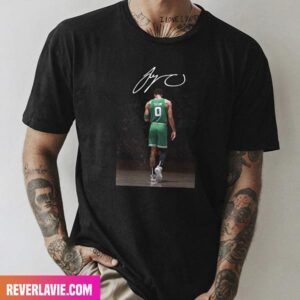 Jayson Tatum Boston Celtics Team NBA Signatures Fashion T-Shirt