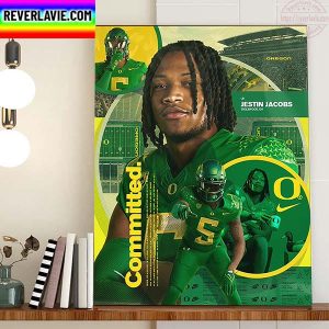 Jestin Jacobs Committed Oregon Ducks Football Home Decor Poster Canvas