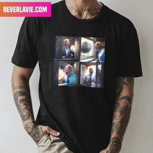 Joe Biden Screaming As He Sees A Nuclear Warhead About To Outside His Window Style T-Shirt