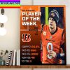 Justin Fields Most By A QB Since 1925 With Chicago Bears NFL Home Decor Poster Canvas