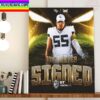 Johnathan Cline Signed UCF Knights Football Home Decor Poster Canvas
