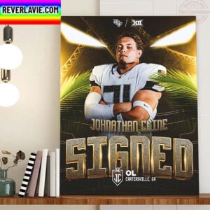 Johnathan Cline Signed UCF Knights Football Home Decor Poster Canvas