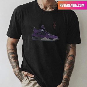 Jordan 4 OG Travis Scott Purple Friends And Family Active T-Shirt