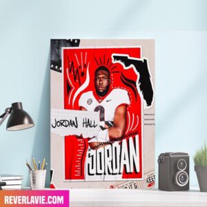 Jordan Hall Jacksonville Georgia Football Keep It Go Home Decor Canvas-Poster