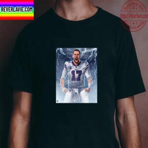 Josh Allen 17 Play In The Snow Buffalo Bills NFL Unisex T-Shirt
