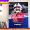 Josh Allen 17 Play In The Snow Buffalo Bills NFL Home Decor Poster Canvas