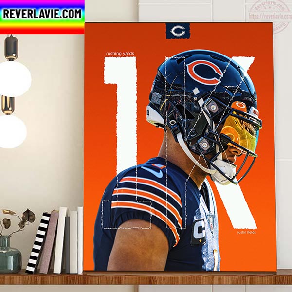 Justin Fields 1K Rushing Yards Home Decor Poster Canvas Justin Fields 1K Rushing Yards Home Decor Poster Canvas