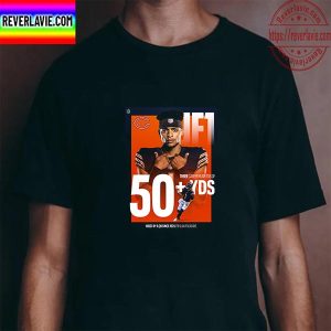 Justin Fields Most By A QB Since 1925 With Chicago Bears NFL Unisex T-Shirt