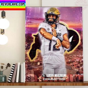 Kasen Weisman Committed Colorado Buffaloes Football Home Decor Poster Canvas