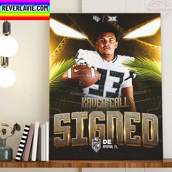 Kaven Call Signed UCF Knights Football Home Decor Poster Canvas Kaven Call Signed UCF Knights Football Home Decor Poster Canvas