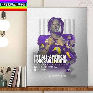 Keaton Mitchell PFF All American Honorable Mention ECU Football Home Decor Poster Canvas